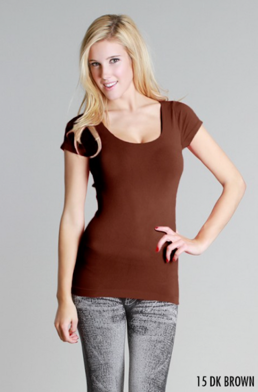 Cap Sleeve Scoop Neck Top