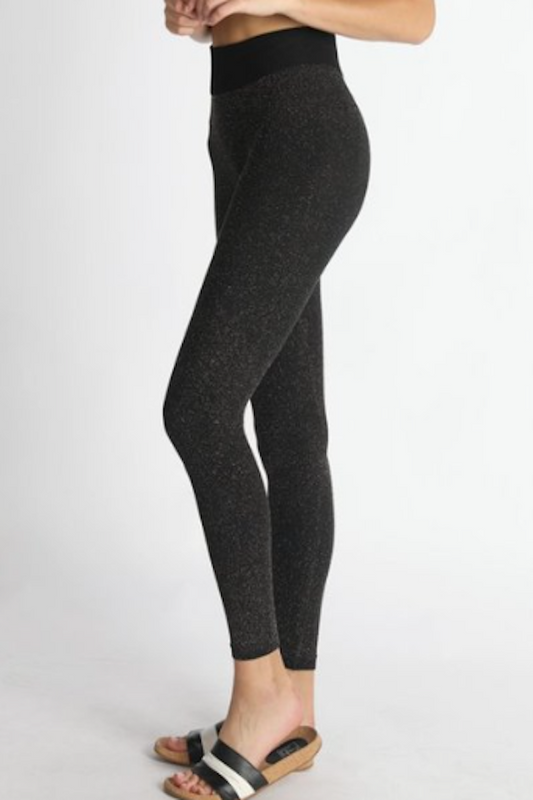 Demure Glitter and Gold Seamless Leggings