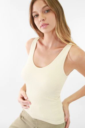 Incredible Reversible Ribbed V Neck and Scoop Neck Tank Top