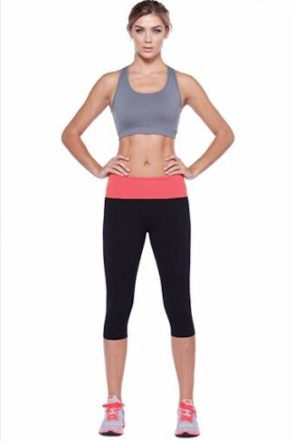 Flex Fit Melon and Black Workout Capri Pants