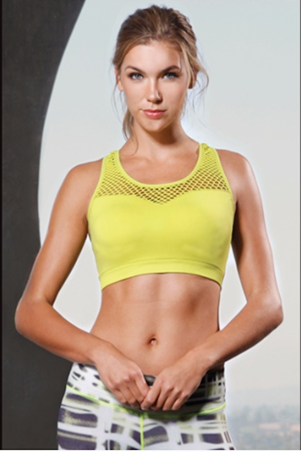 Netted Moisture Wicking Active Sports Bra