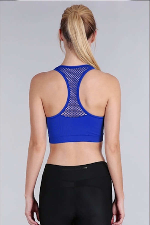 Netted Moisture Wicking Active Sports Bra