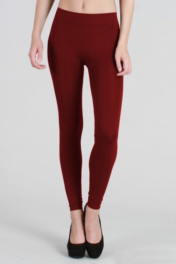 Basic Ankle Length Leggings with Medium Thick Fabric