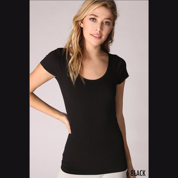 Cap Sleeve Scoop Neck Top