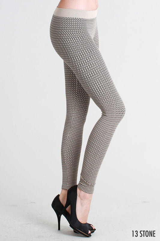 Basket Weave Pattern Leggings