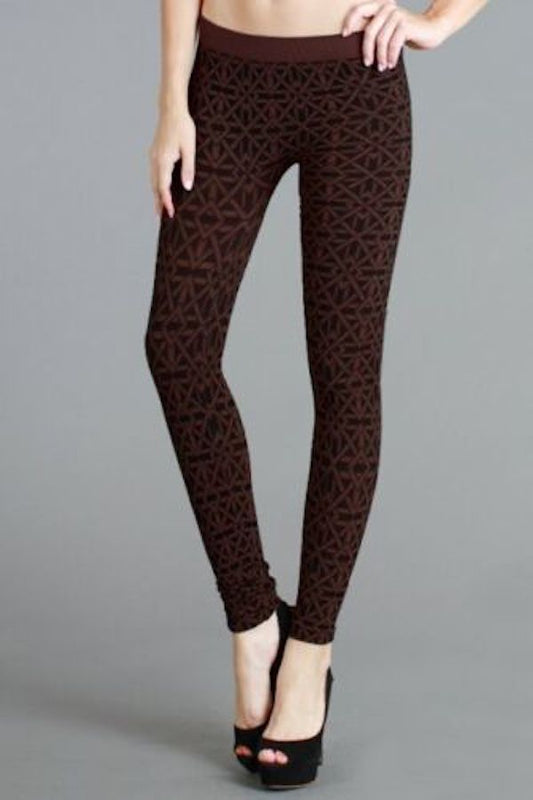 Snowflake Designer Stretch Leggings